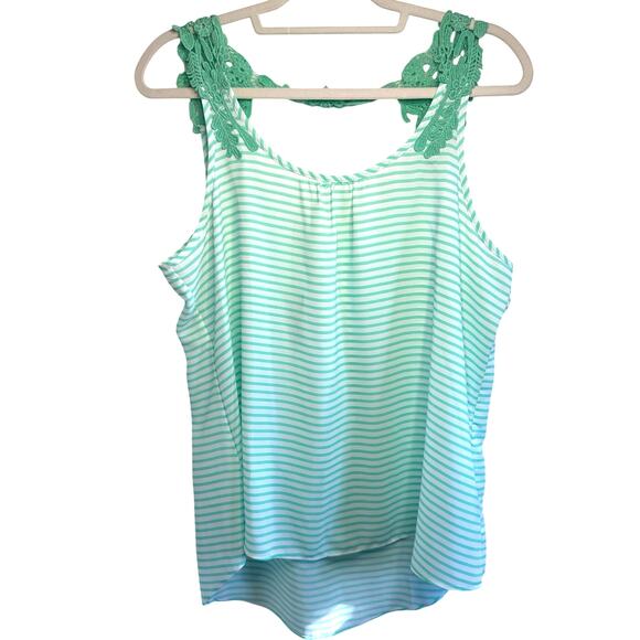 New Maurices green striped woven top size large - Picture 1 of 6